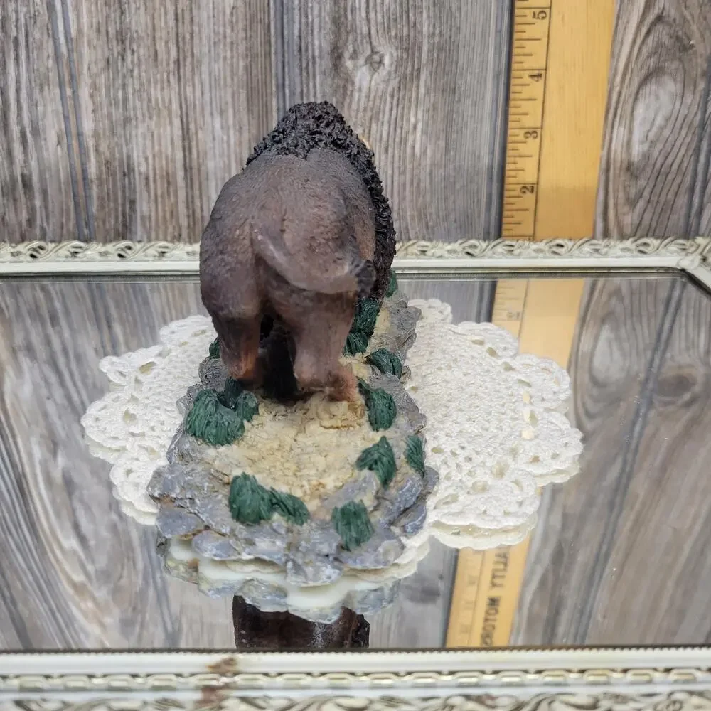 Vintage World Wildlife Fund Buffalo or Bison, Resin Figurine